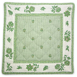 French Provence coaster (Calissons flowers. mint green)